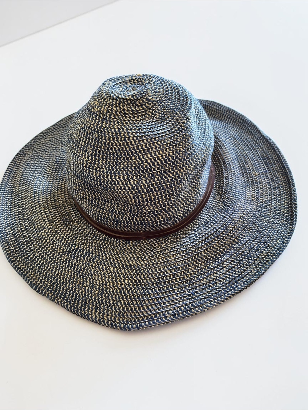 Goorin Bros Woven Summer Hat Blue and Tan